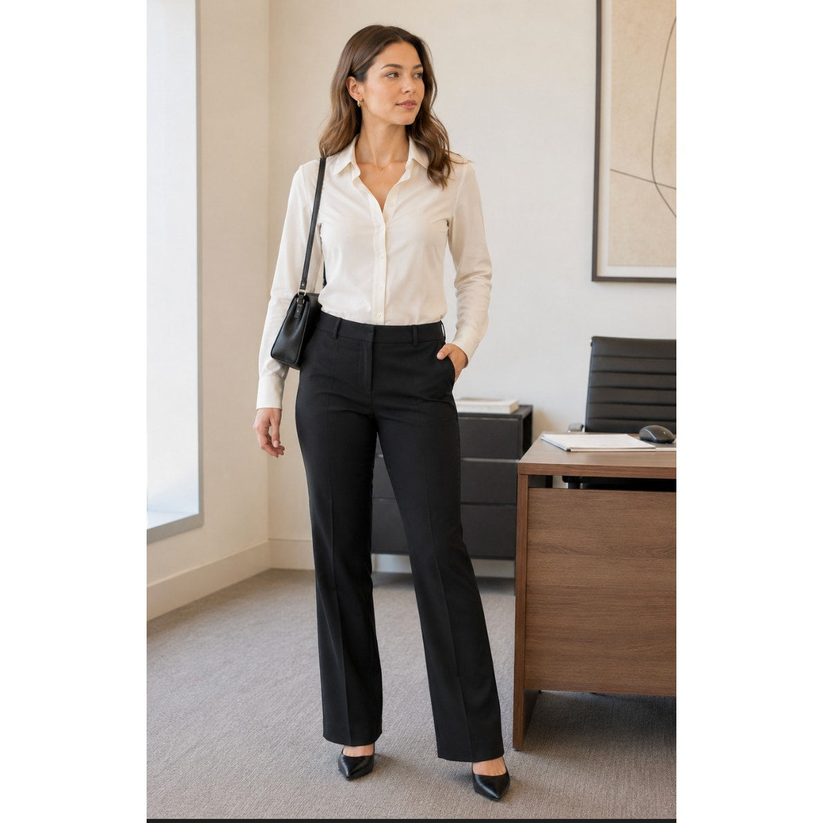 Banana Republic Hampton Fit Bootcut Business Office Careerwear Dress Slacks 2