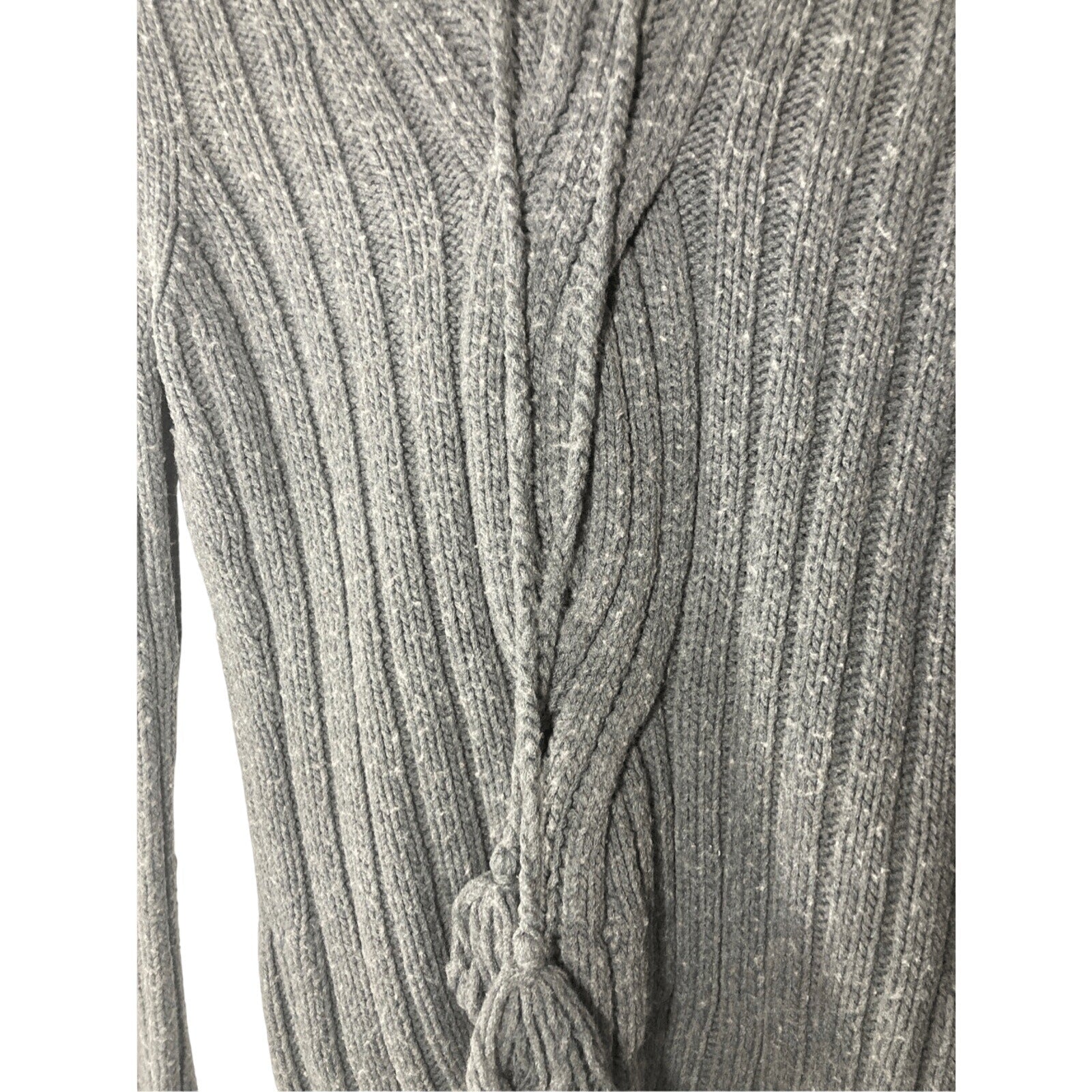 Express Women's Wool Heathered Gray Rug Carpet Patterned Texture Hoodie