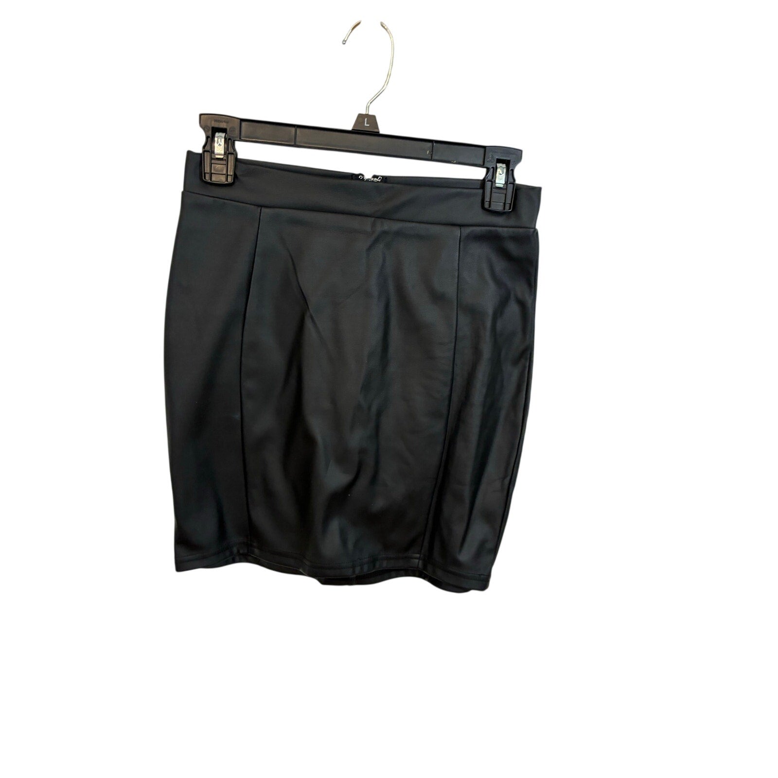 Privy Faux Leather Skirt Women’s Black Vegan Leather Mini Y2K Going Out Small