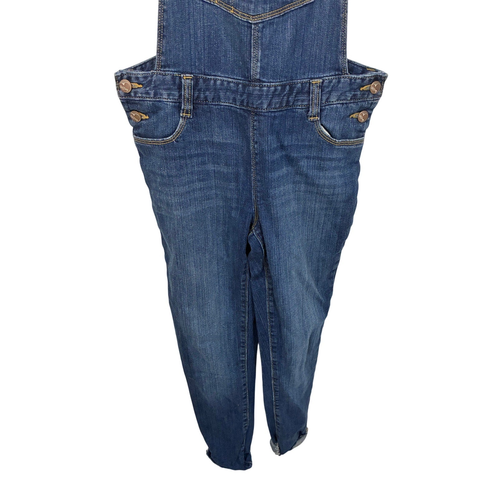 Vintage Old Navy Straight Dark-Wash Jean Girls Overalls Cottage Farm Kidcore