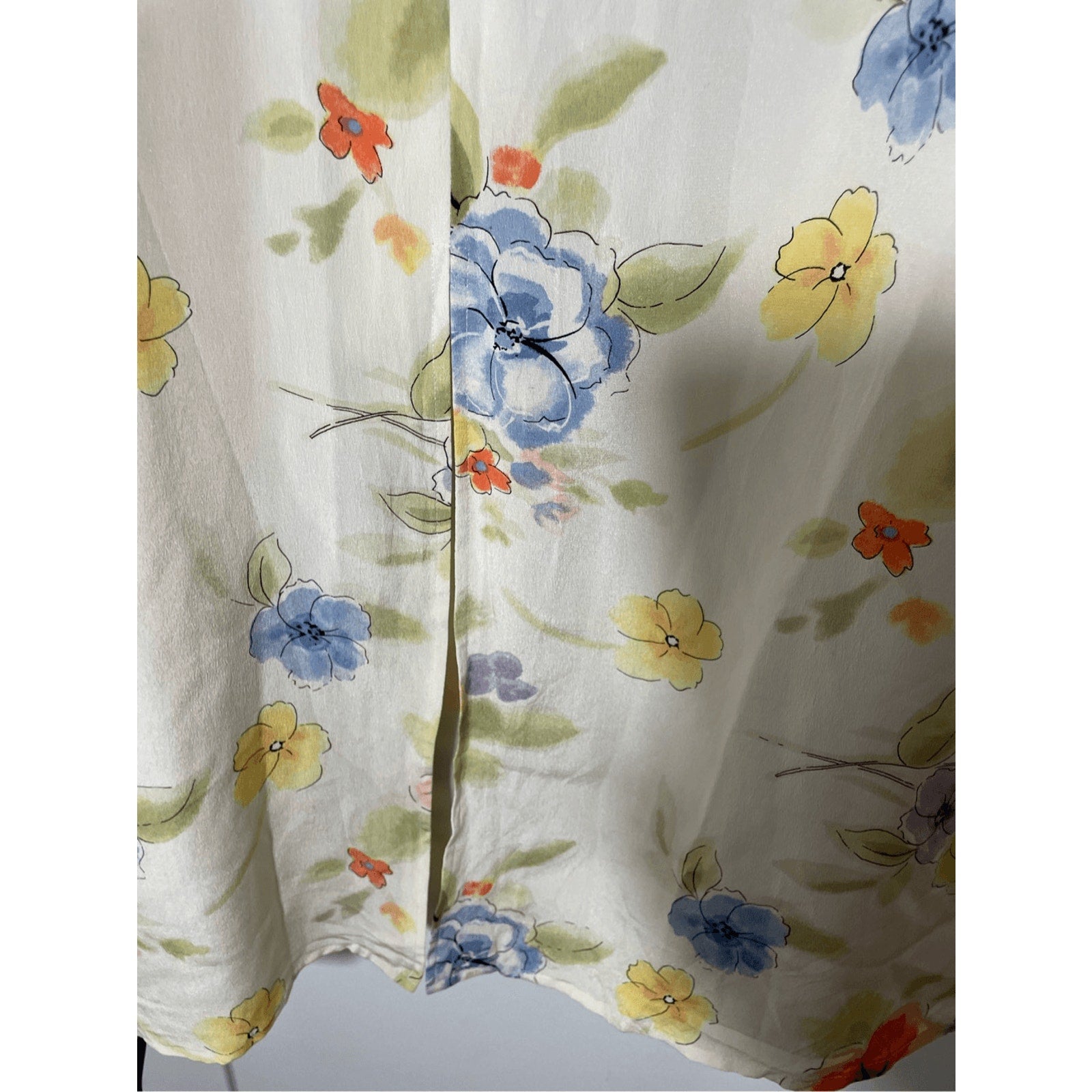 Vintage 10P Silk Women's Jennifer Moore Midi Floral Cottagecore Skirt