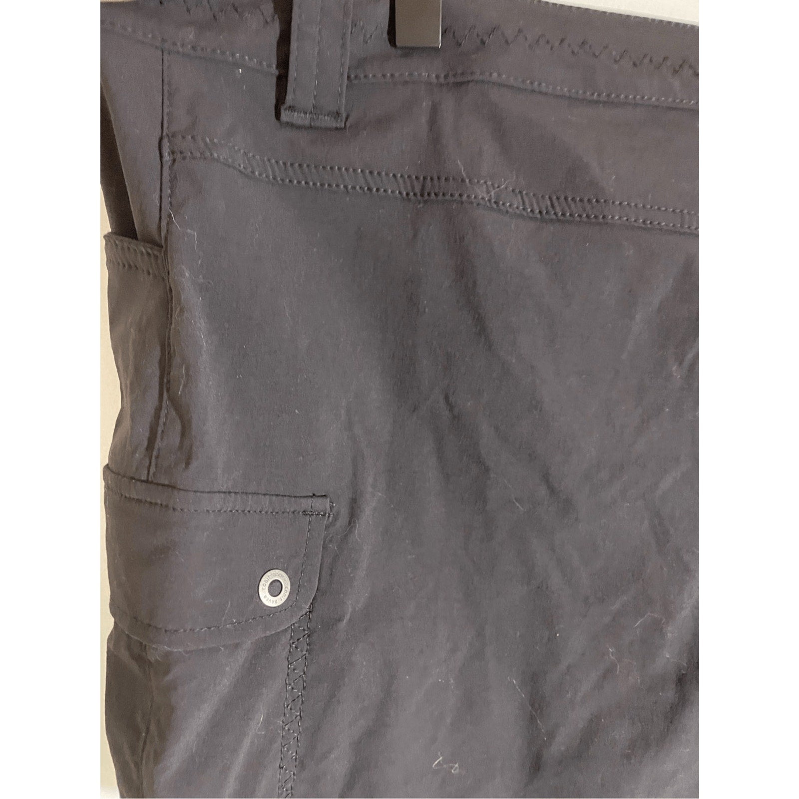NWT Eddie Bauer Women's 12 T Gorpcore Utility Hiking Black Horizon Cargo Shorts