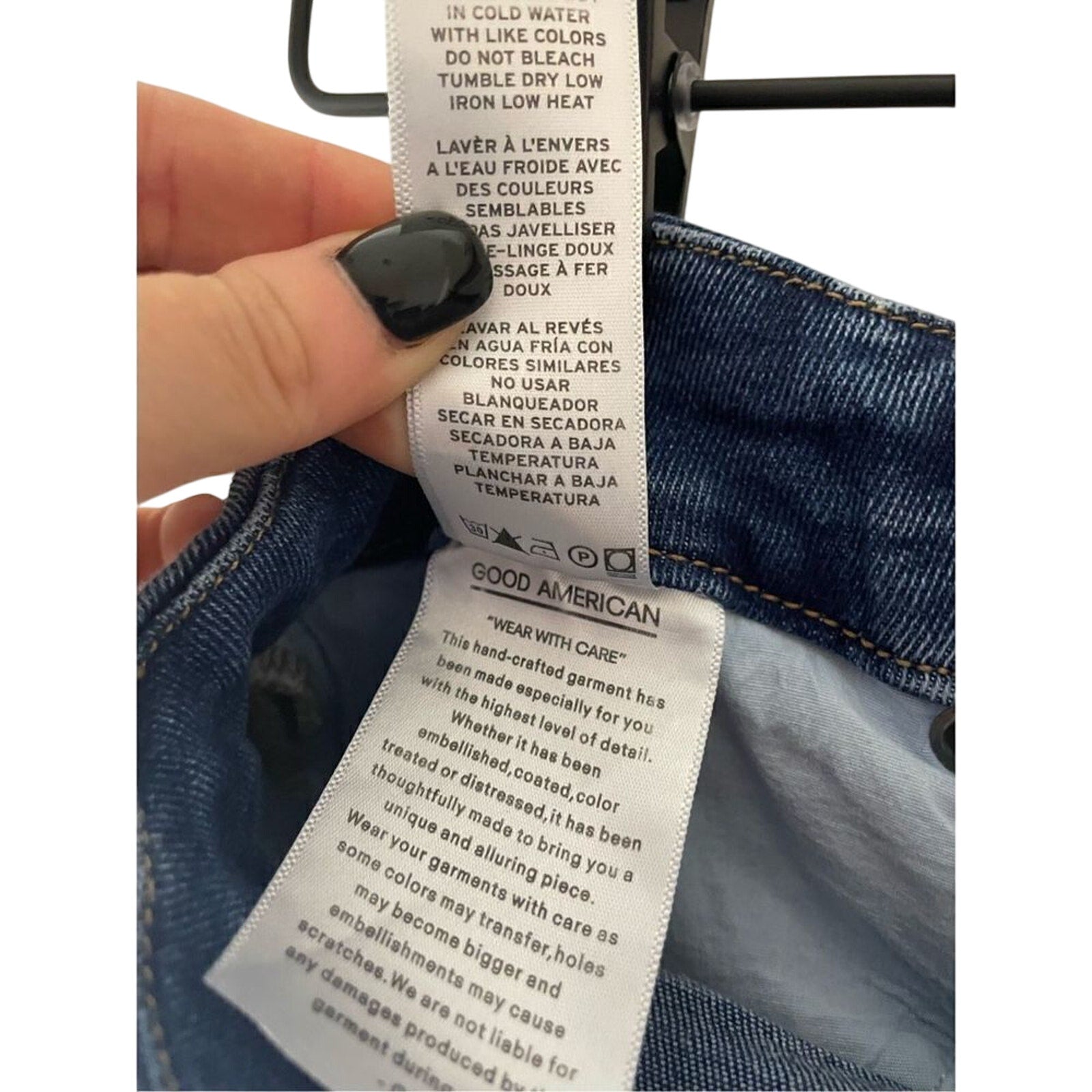 GOOD American  SKINNY GOOD WAIST CROPPED  Dark Wash JEANS SZ 6