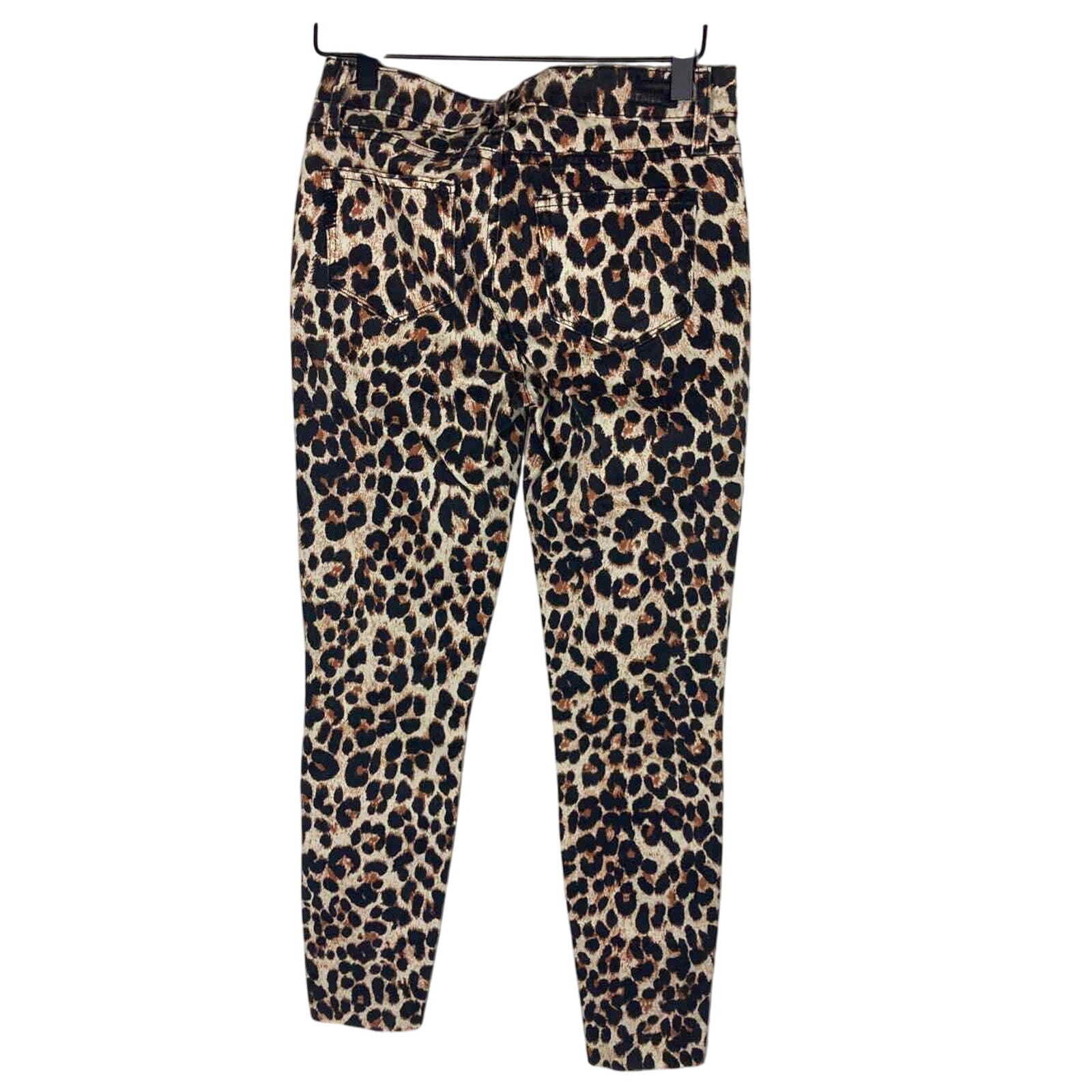 NWT Cheetah Print Paige Raw Hem Verdugo Ankle Mob Wife Mom Jeans