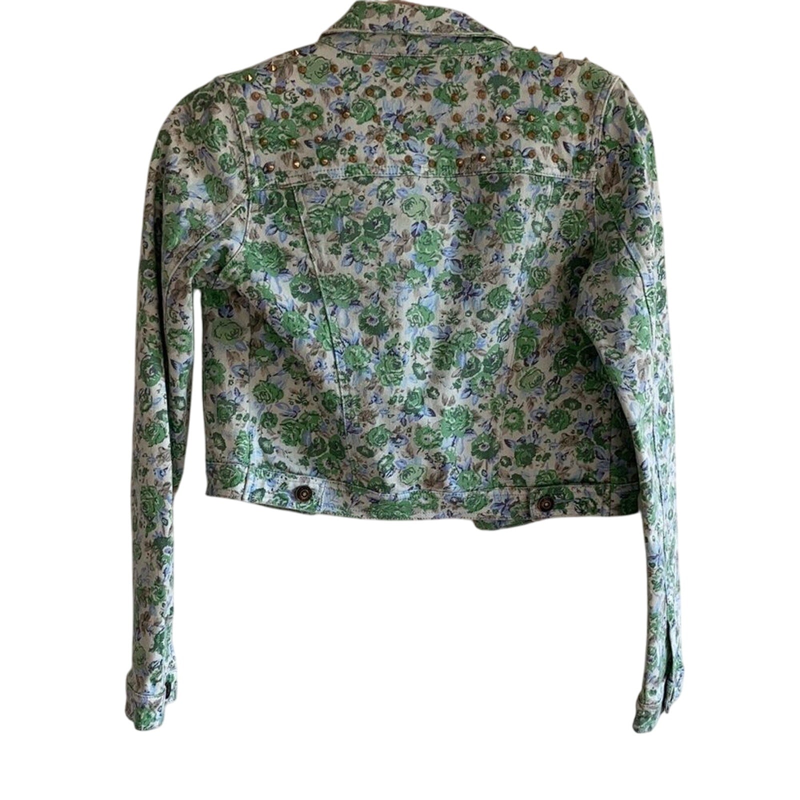 Buffalo David Bitton NWT Floral Studded Crop Denim Cowboy Rodeo Western Boho S