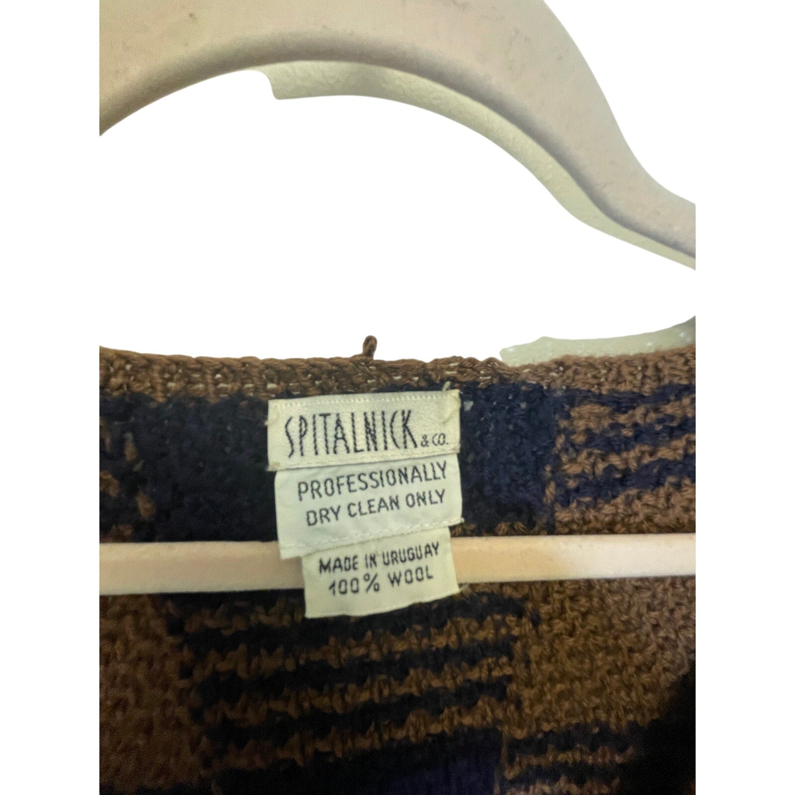 Spitalnick Wool Plaid Grandpa Dark Academia Preppy Men's Relaxed Cardigan
