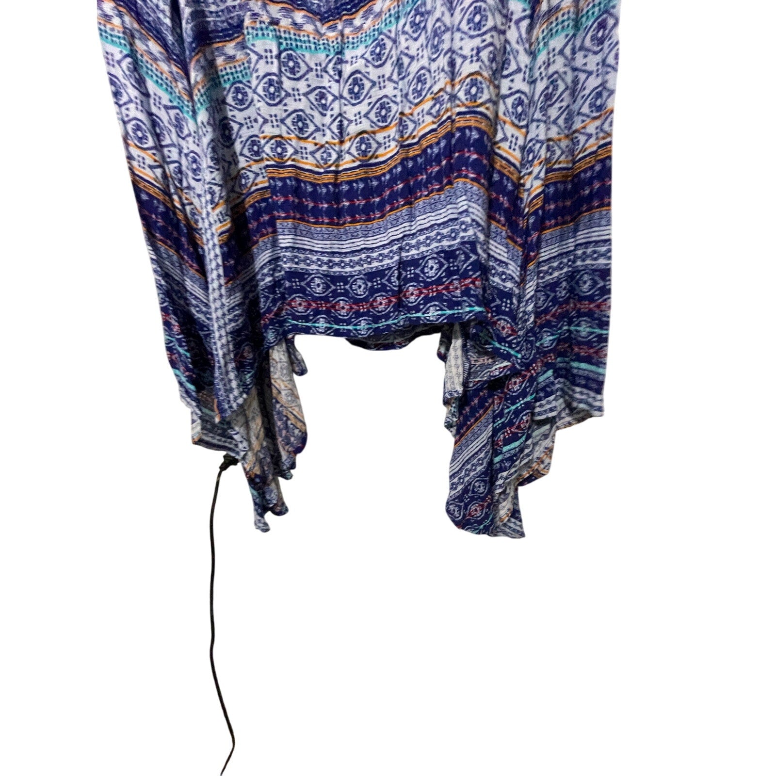 New Directions Women's Large L Blue Paisley A-Line Skirt Novelty Boho Hippie