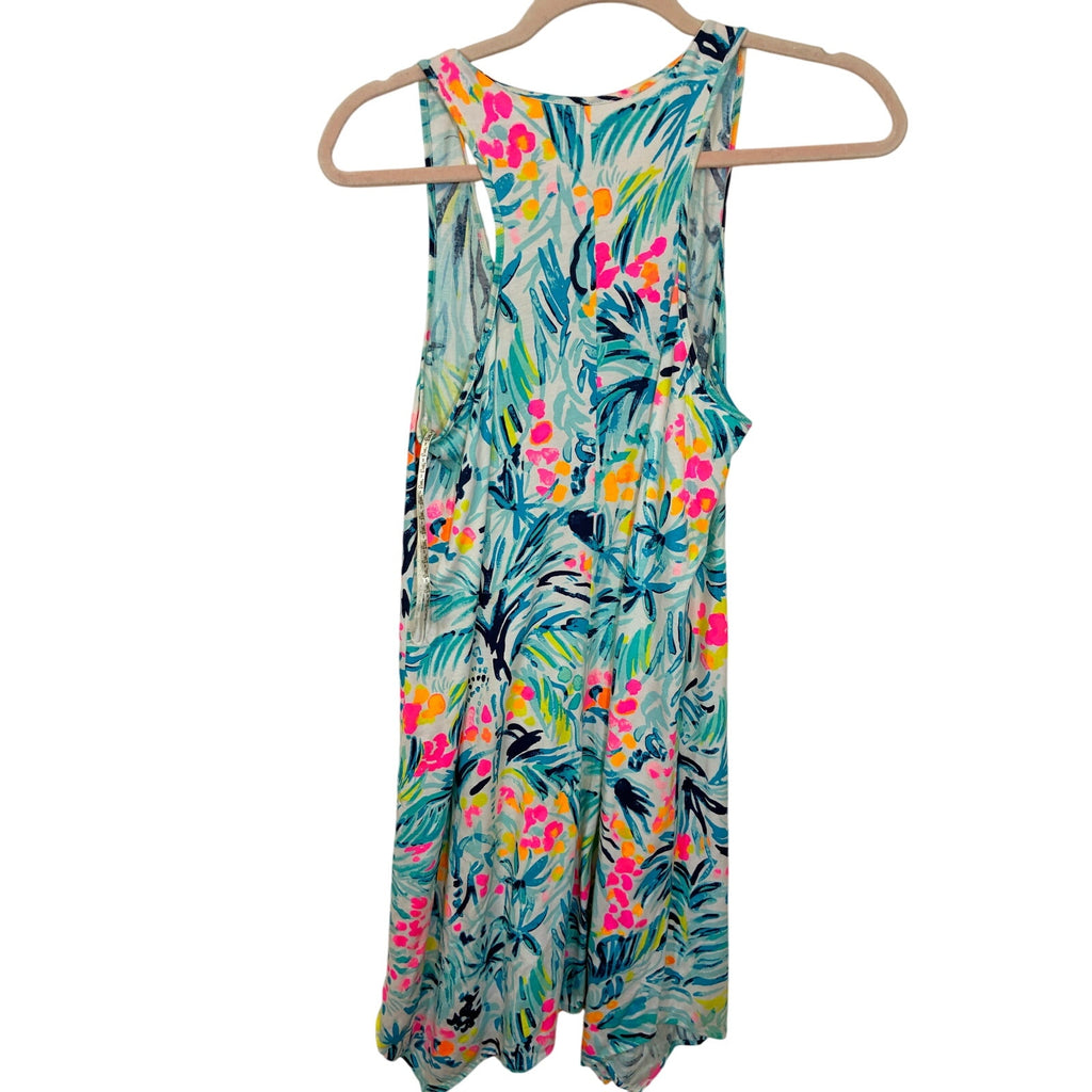 LILLY PULITZER Melle Trapeze Tank Dress Serene Blue Tippy Top Preppy Coastal S