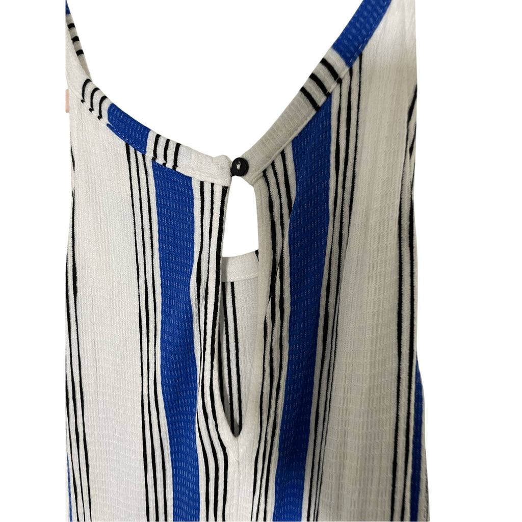 Women's Lovetree Beachcore Lagenlook Coastal Grandma Beachy Stripe Romper SZ M