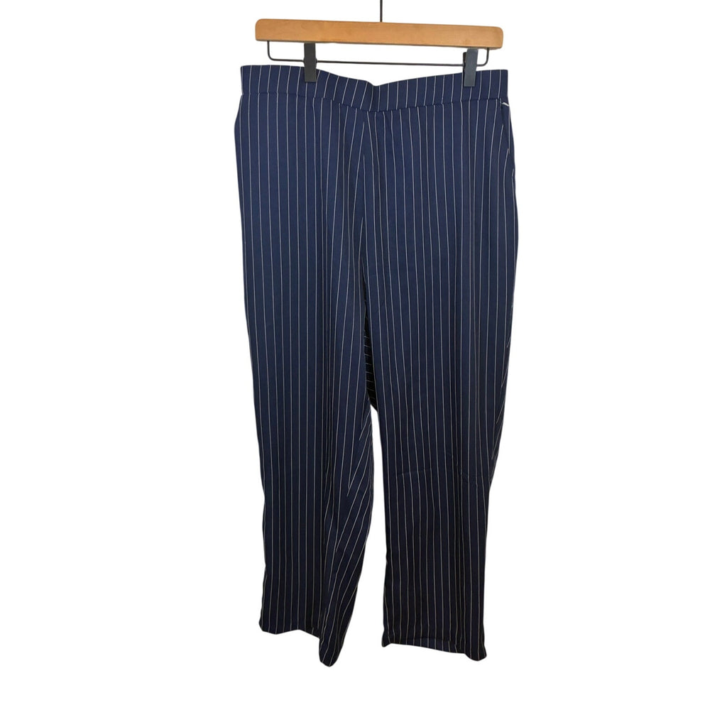 NWT BloomChic Striped Straight Leg Pants Old Money Corporate Career 14-16