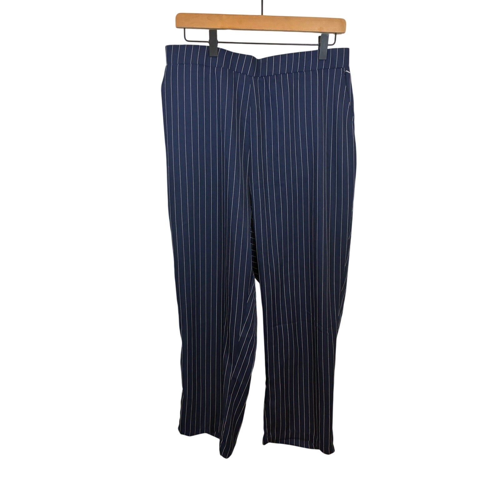NWT BloomChic Striped Straight Leg Pants Old Money Corporate Career 14-16