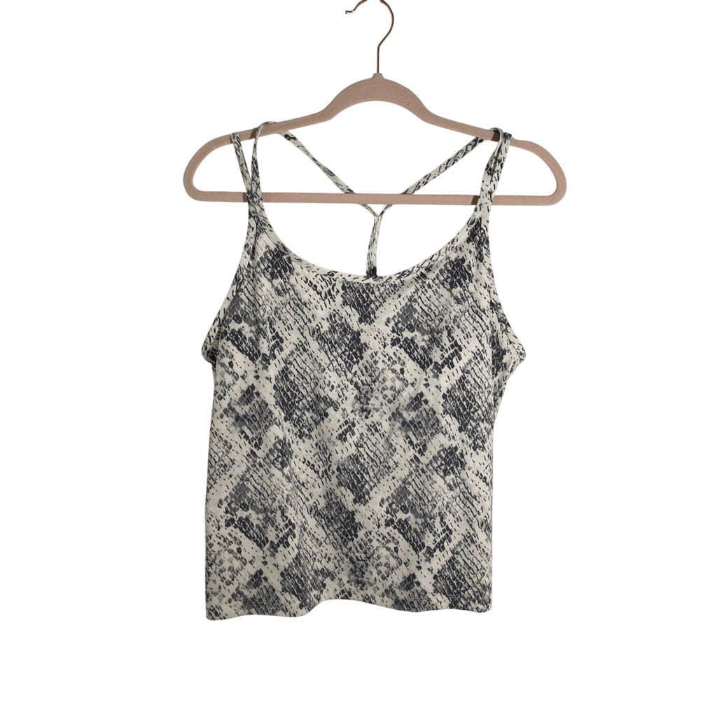 NWOT VS Pink Marble Snake Print Athleisure Workout Racerback Tank Top XL