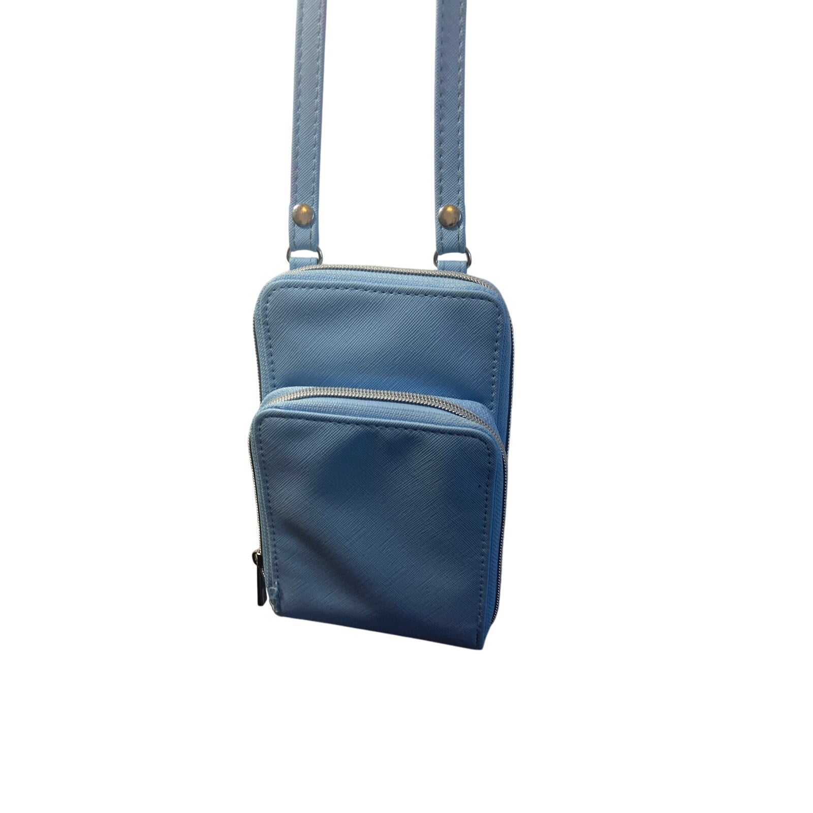 Y2K Blue Pastel Cell Phone Crossbody Pouch Purse