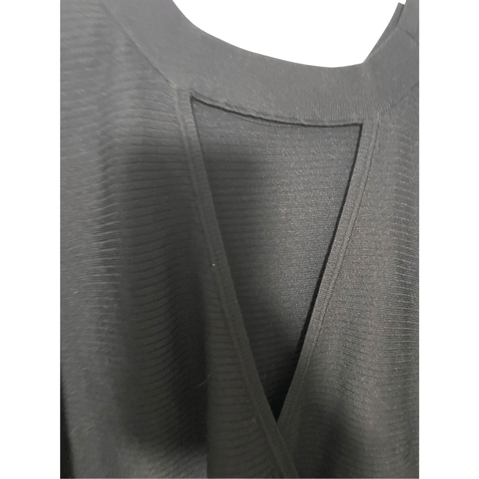 Express Black Plunged Open Back Large Black Sweater Comfy Cozy Minimalist Boho