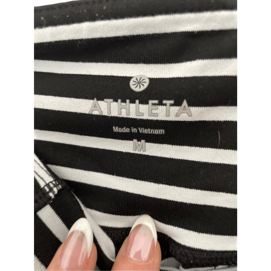 Athleta Women's Jail House Rock Stripe Gym Girl Capri Pilates Leggings