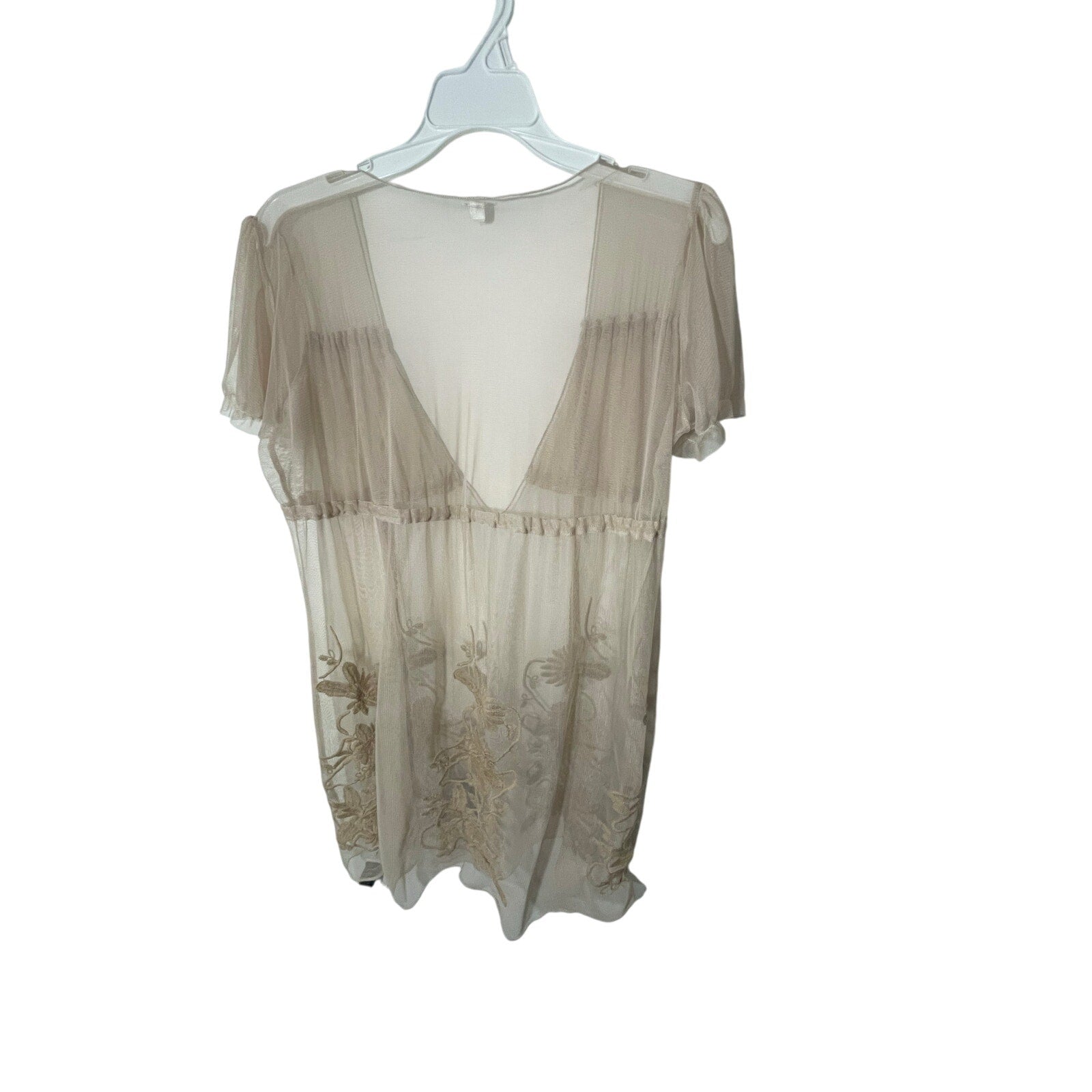 Babydoll Renne C. Women's Embroidered Scoop Neck Western Fairy Bohemian Dress