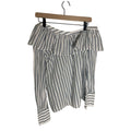 Paige Denim Cotton Stripe Off the Shoulder Women's Sailor Blouse Nautical Preppy