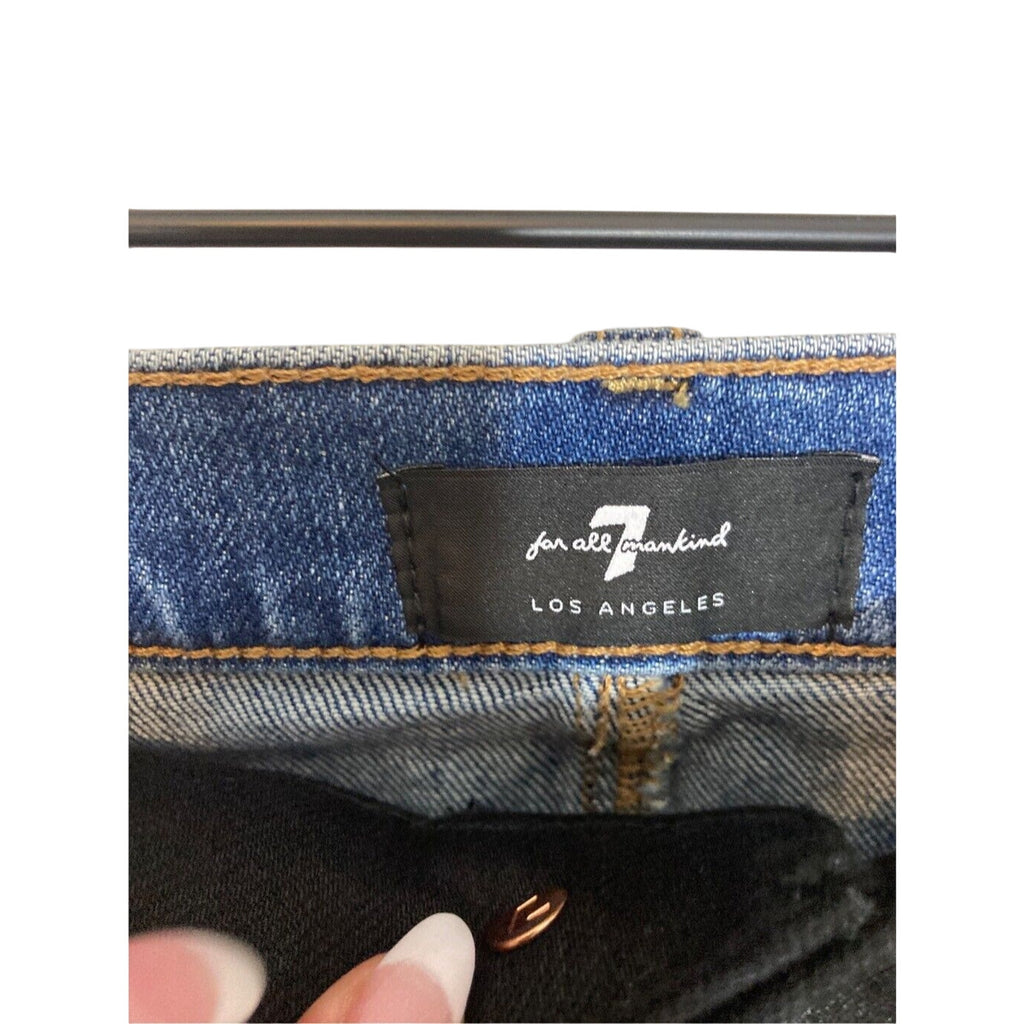 7 For All Mankind Dual Tone Reversible Denim Mini Y2K Skirt
