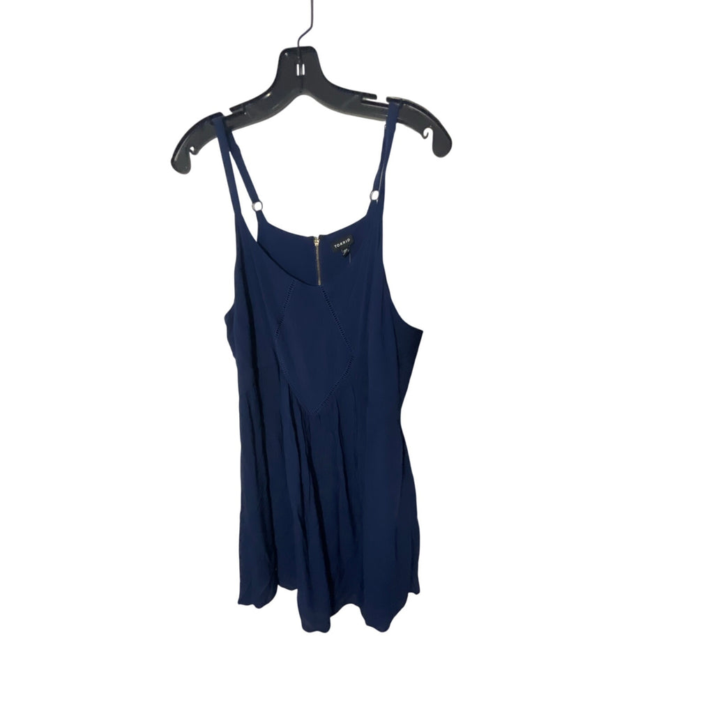 NWT Torrid Women's Medium/Large Navy Swing Trapeze Minimalist 00 Boho Sundress