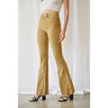 Women High Rise Geisha Jeans Flared Bootcut Tan Denim Caramel size S
