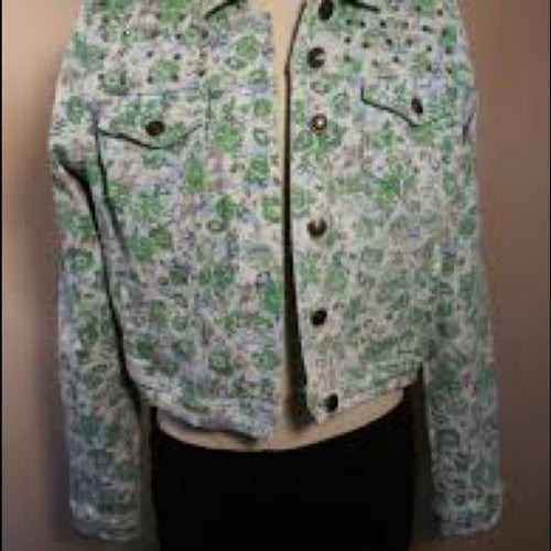 Buffalo David Bitton NWT Floral Studded Crop Denim Cowboy Rodeo Western Boho S