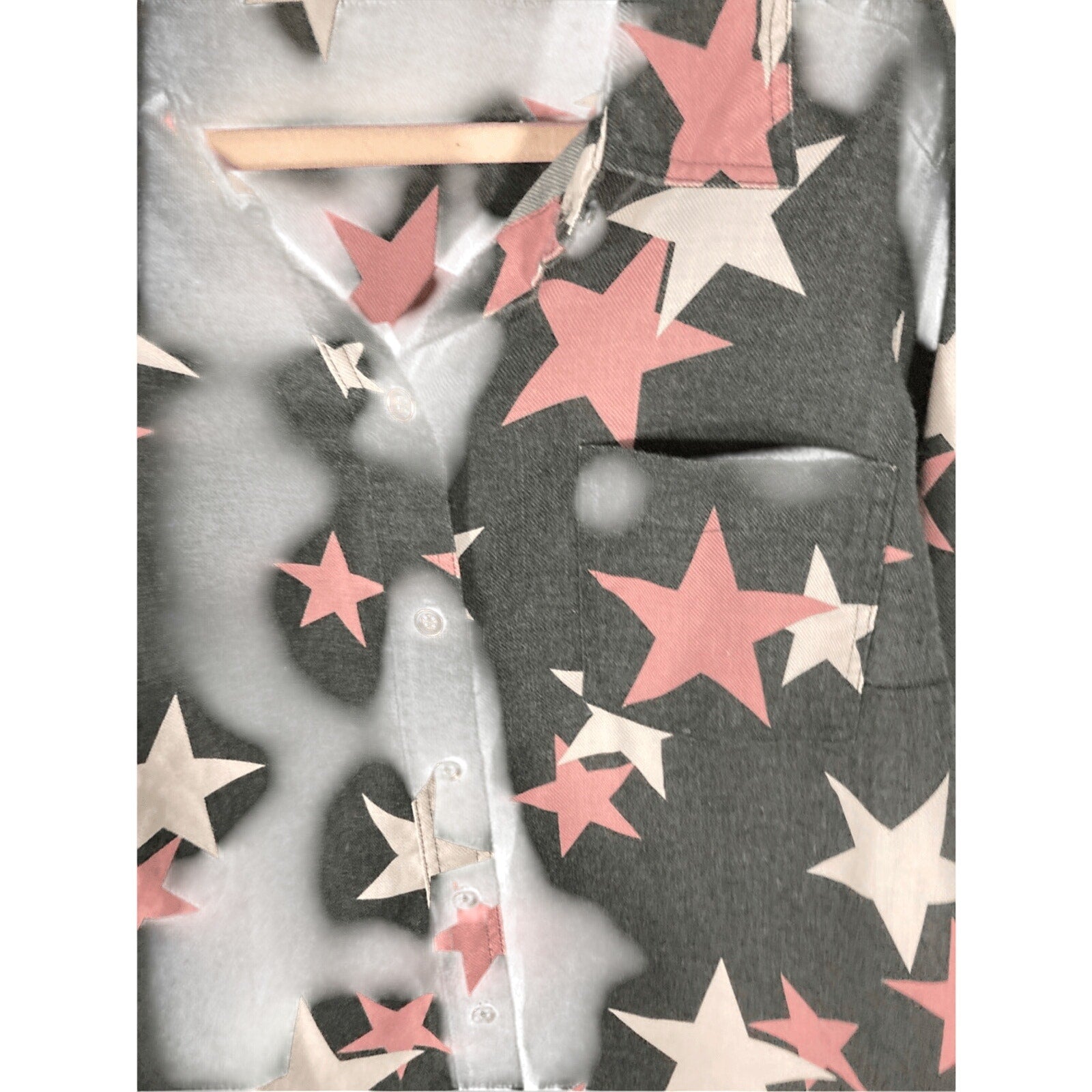 Torrid Star Spangle Flannel Novelty Print Plus Button Up Shirt Casual Western 00