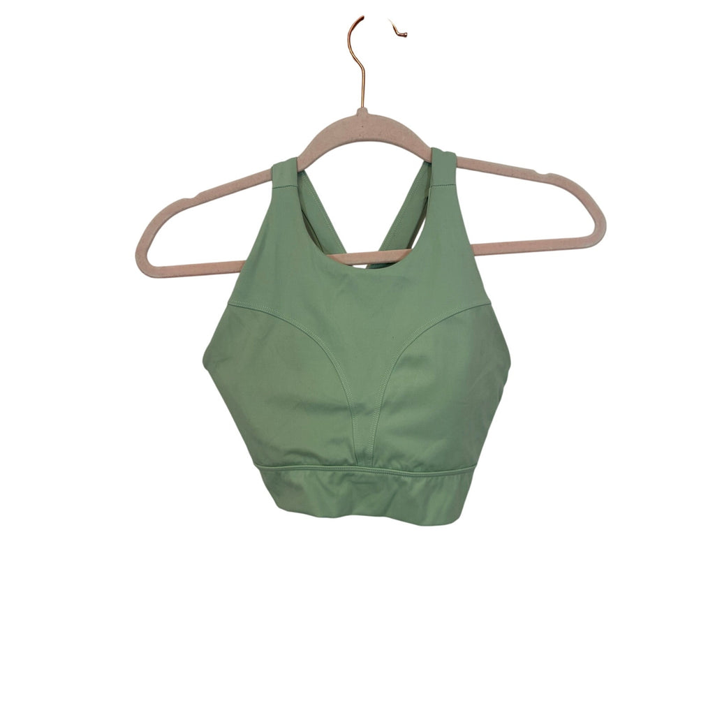 Alphalete Alphalux Alto Women's Green Sports Bra Size S Gym Activewear Pilates