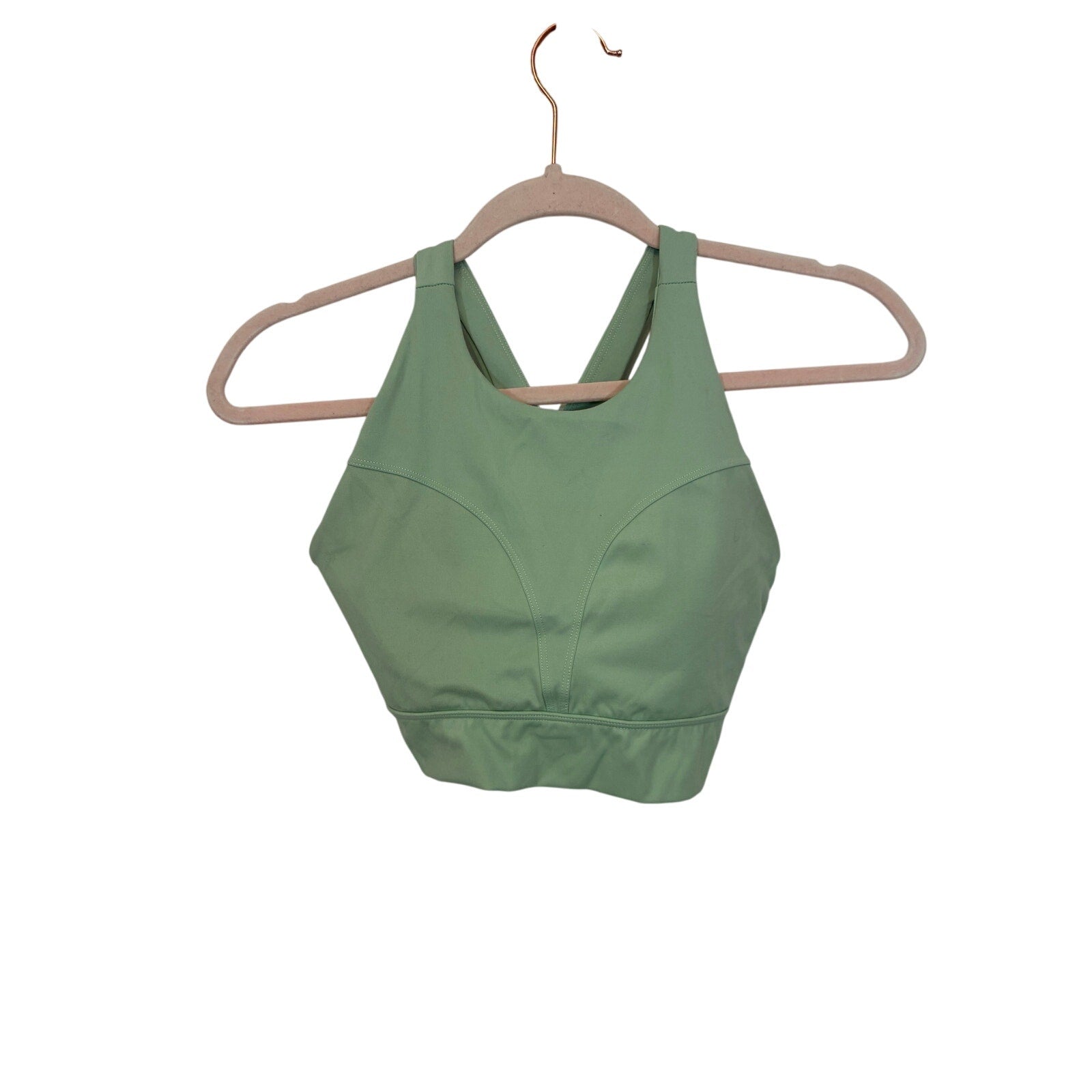 Alphalete Alphalux Alto Women's Green Sports Bra Size S Gym Activewear Pilates