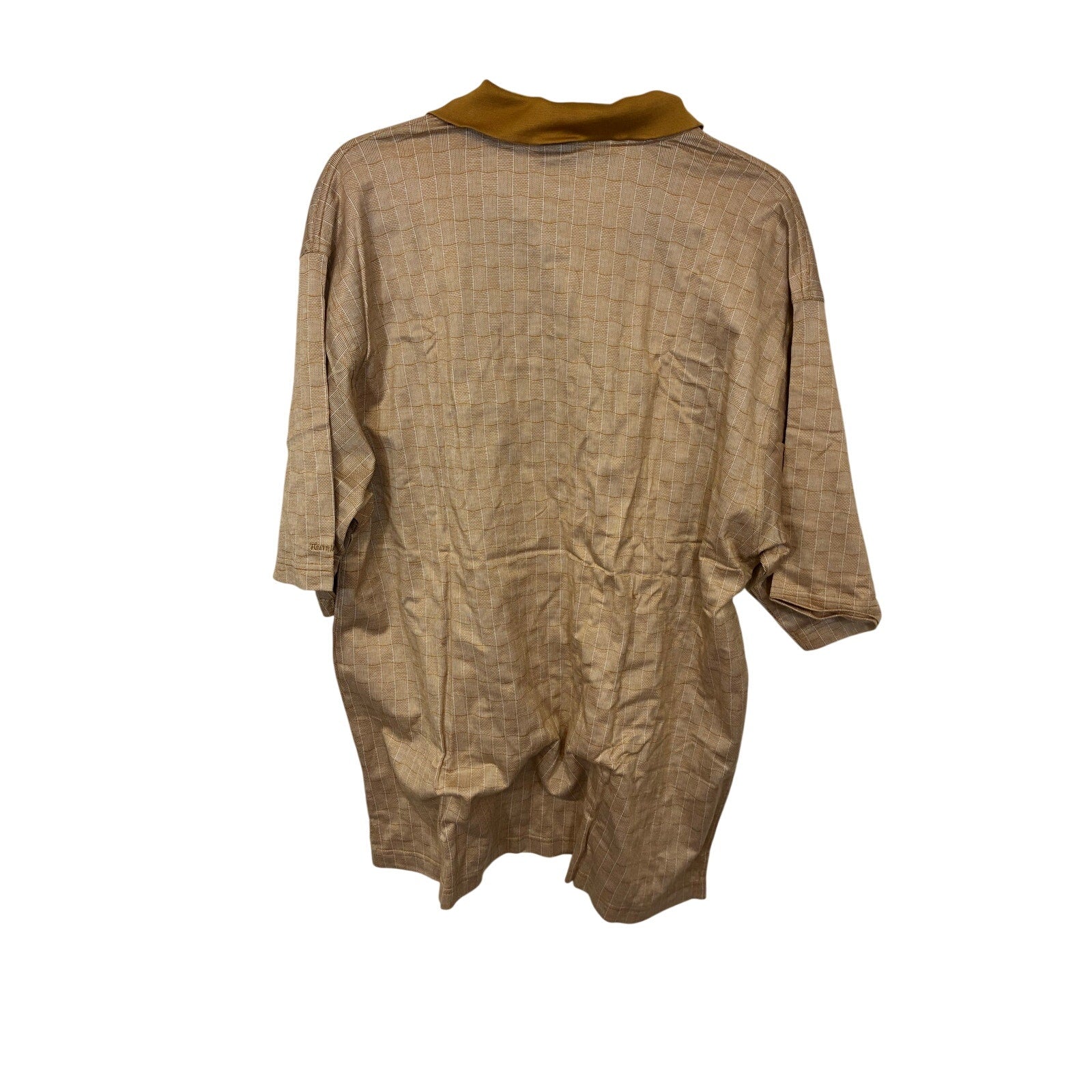 NWT Bobby Jones Collection Golf Polo Shirt Tan Textured Country Club Old Money L