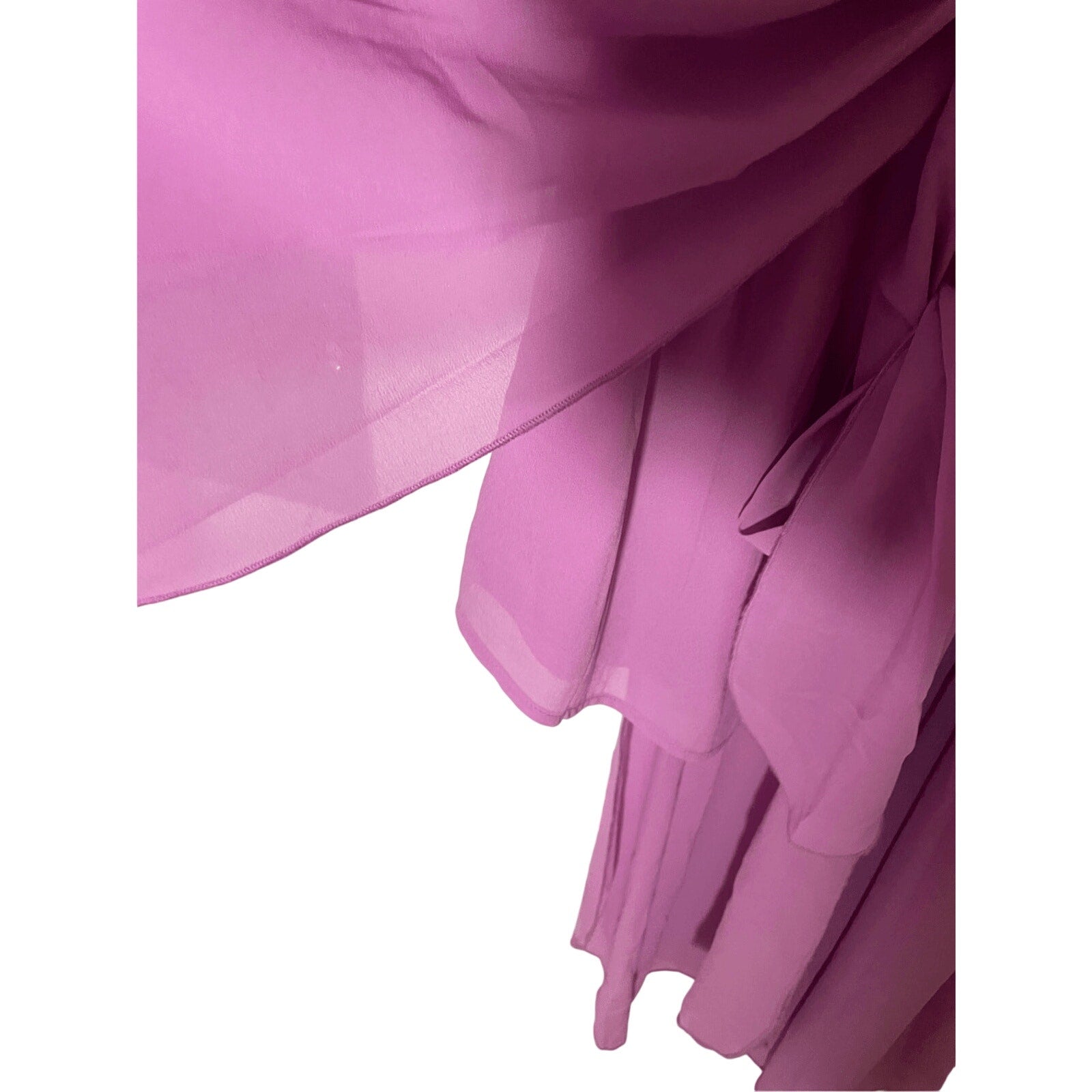 NWT Entro Ethereal Mauve Chiffon Sheer Dress Flowy Wrap Bodice Spaghetti Strap