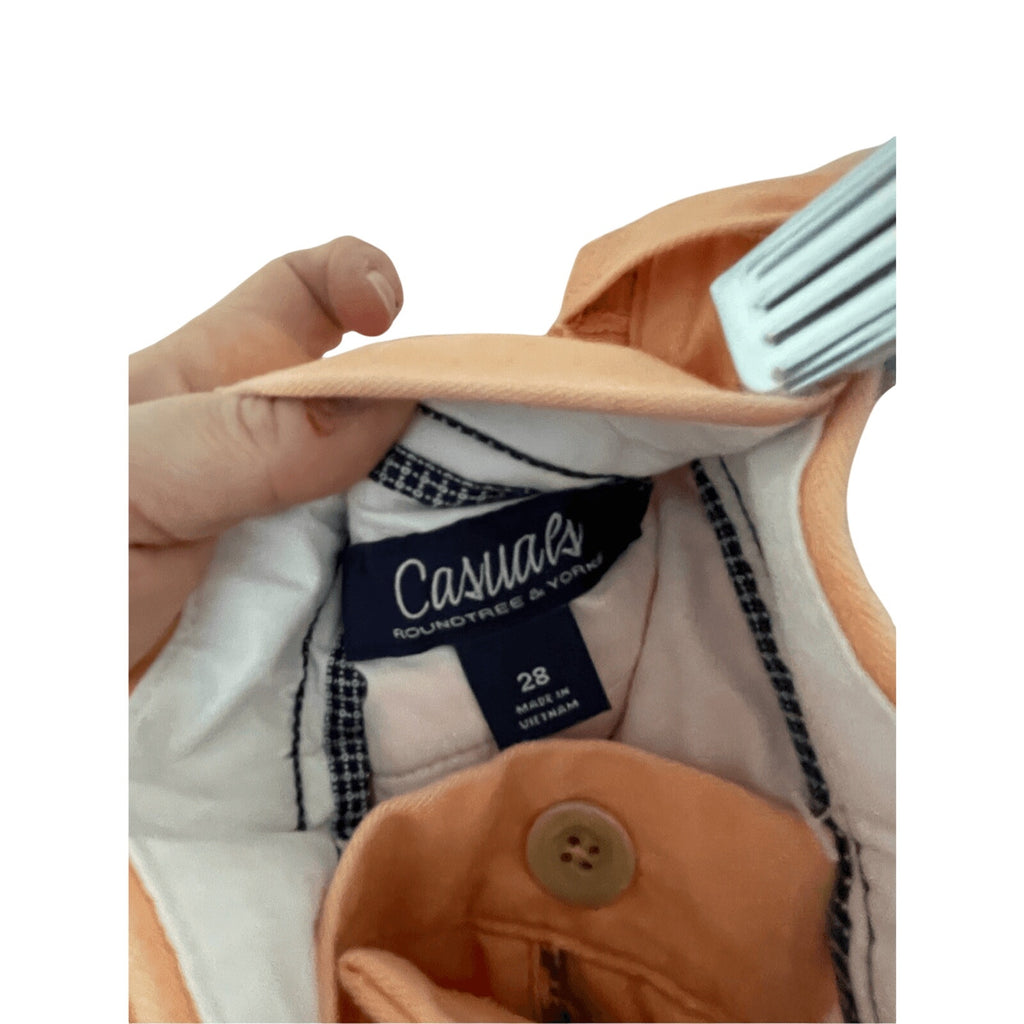 Roundtree & Yorke Men's Peach Orange Creamsicle Preppy Academy 28 Cargo Shorts