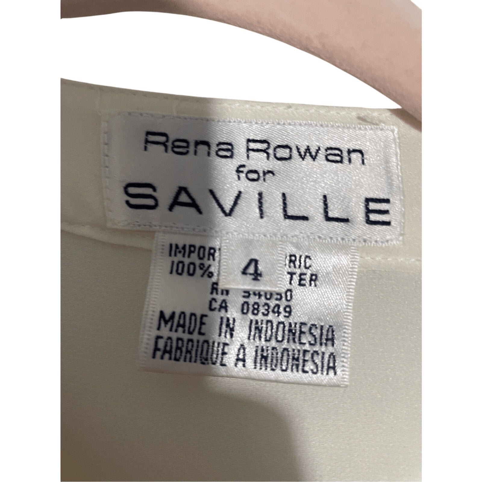 Rena Rowan Vintage Cream Preppy Academia 60's Femme Minimalist Blouse Sz 4