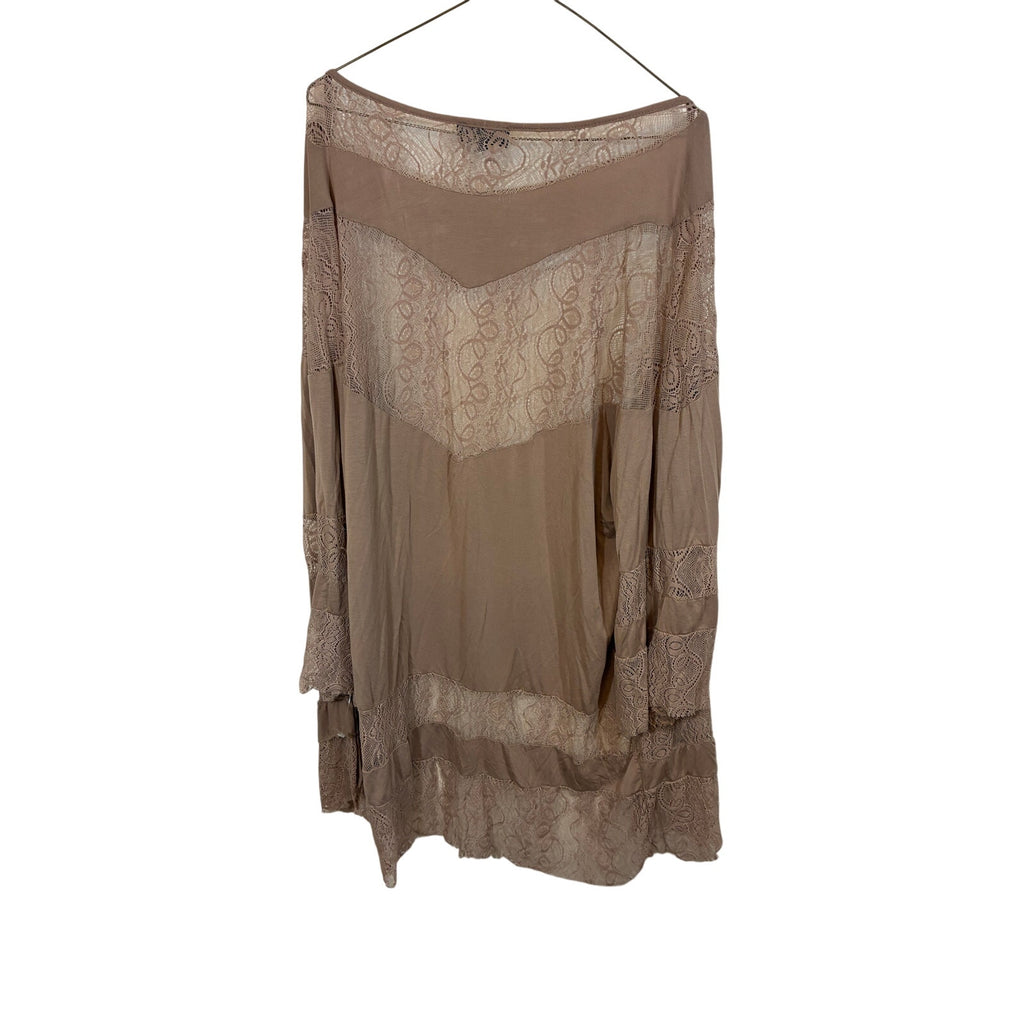 POL Open Duster Cardigan Lace Earthy Lightweight Cotton Soft Boho Festival S