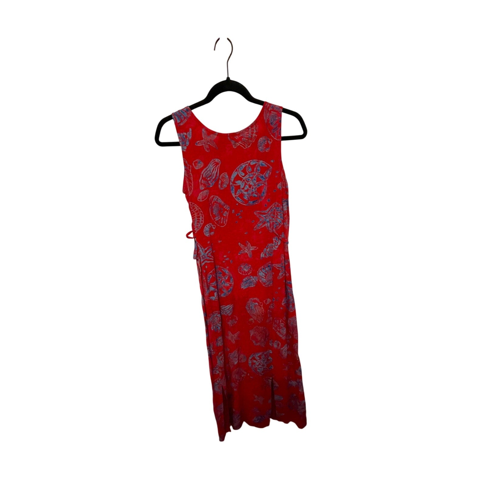 Go Fun Indie Cottagecore Breezy Vacation Red Printed Beach S Maxi Coastal Dress