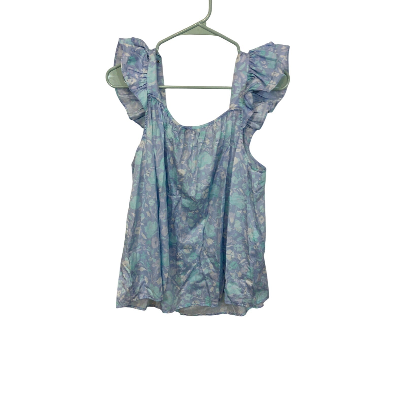 Crosby by Mollie Burch Floral Ruffle Strap Top & Shorts Set Cotton XL Cottagecore