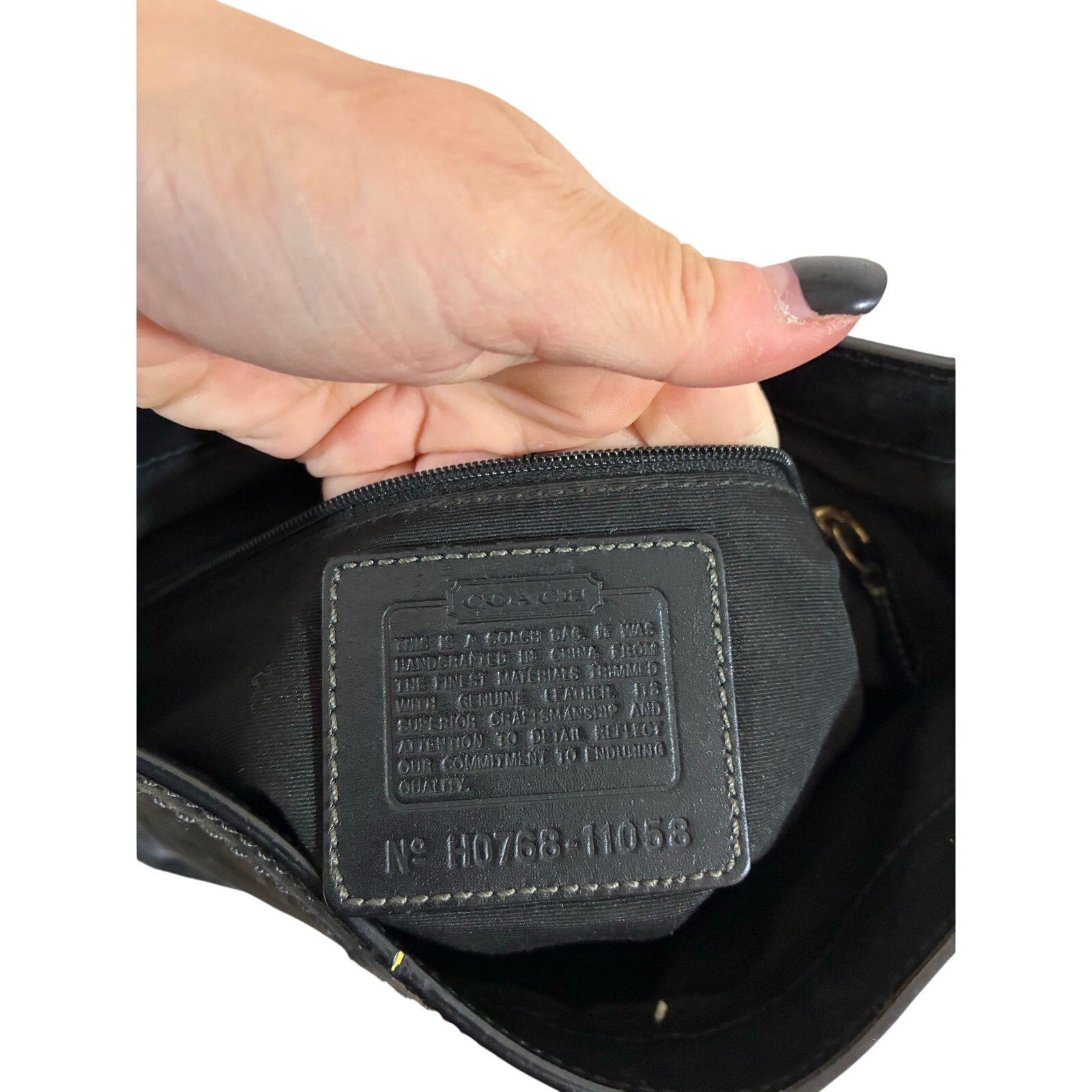 Coach Vintage Black Canvas Monogrammed Shoulder Hobo Bag Legacy Signature