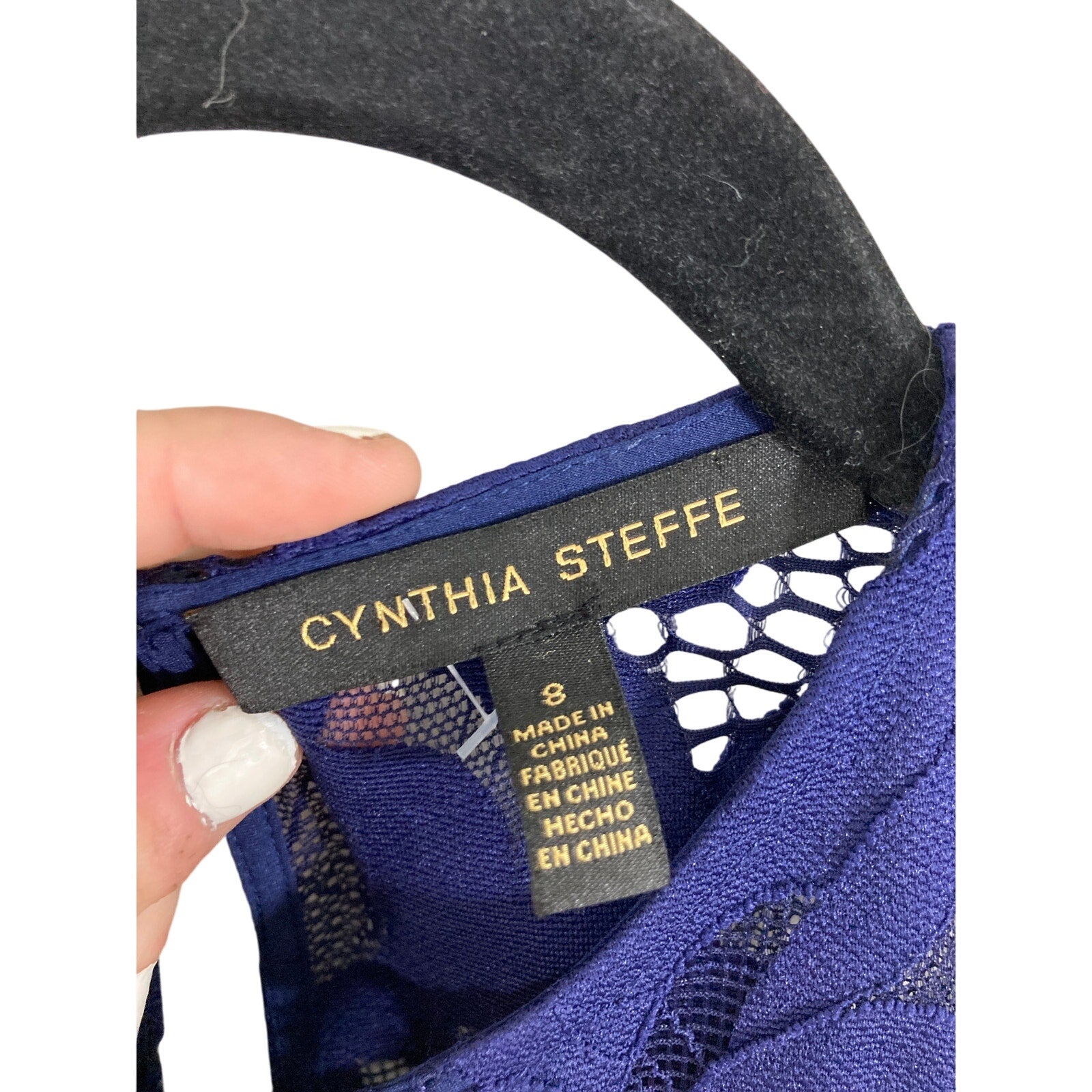 Cynthia Steffe Pleated A Line Lace Collared Cotton Dress