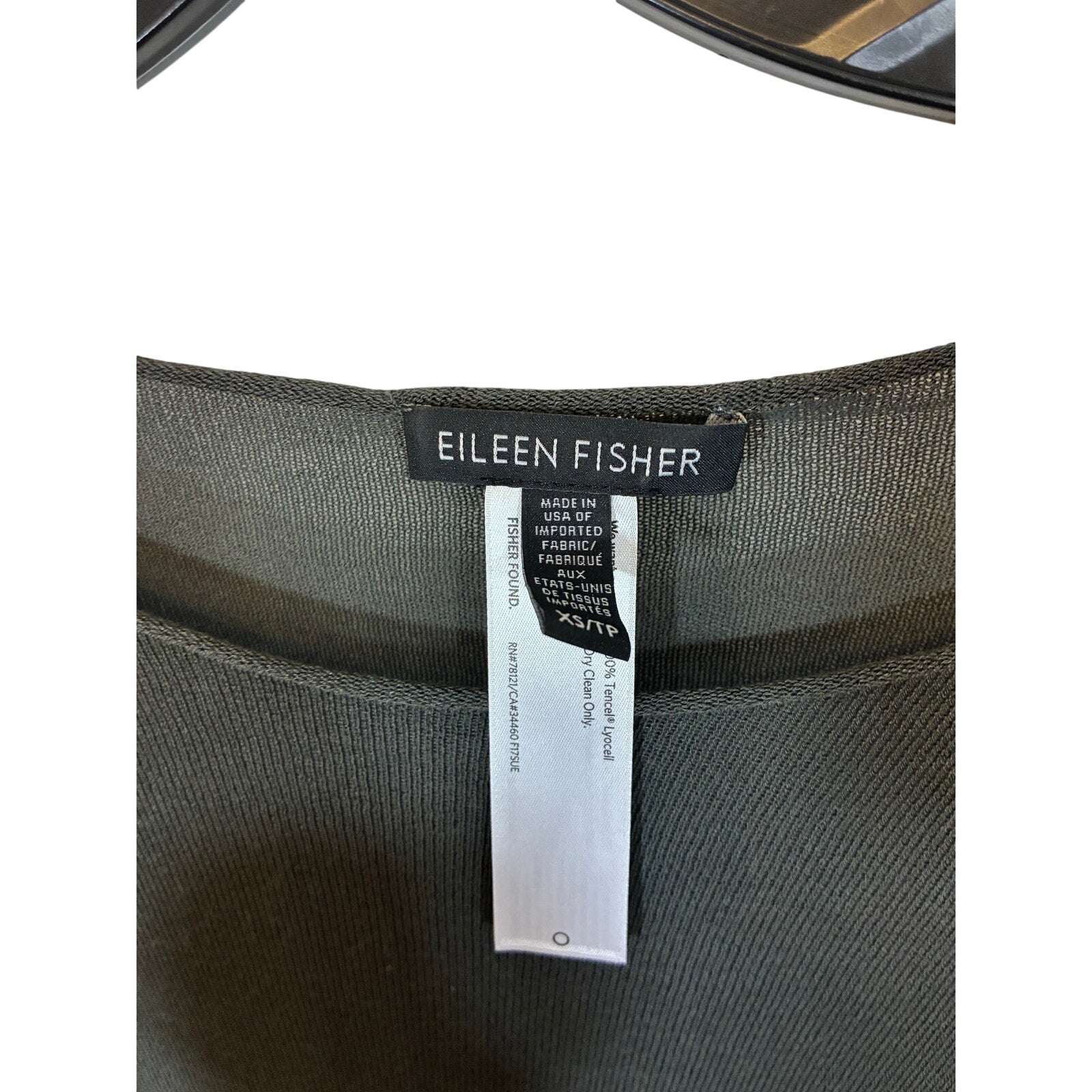 Eileen Fisher The System Gray Long Tunic Top Tencel Semi Sheer Slits XS Lagen