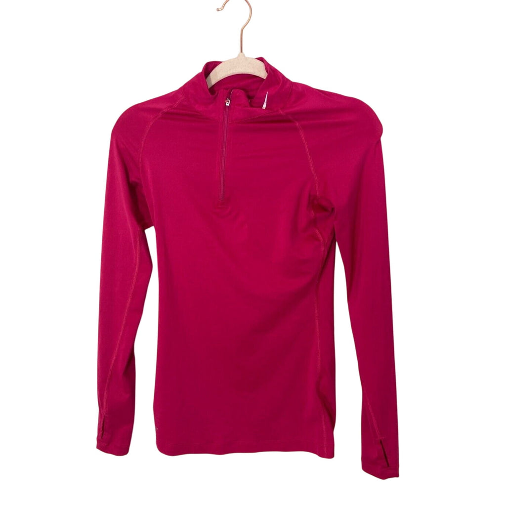 Nike Pro Women's Hot Pink Long Sleeve Quarter Zip