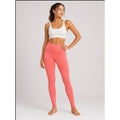 Free People Movement High Waisted Peach Pink Leggings Pilates Gym Pedal Pusher S