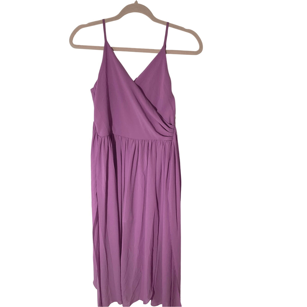 NWT Entro Ethereal Mauve Chiffon Sheer Dress Flowy Wrap Bodice Spaghetti Strap