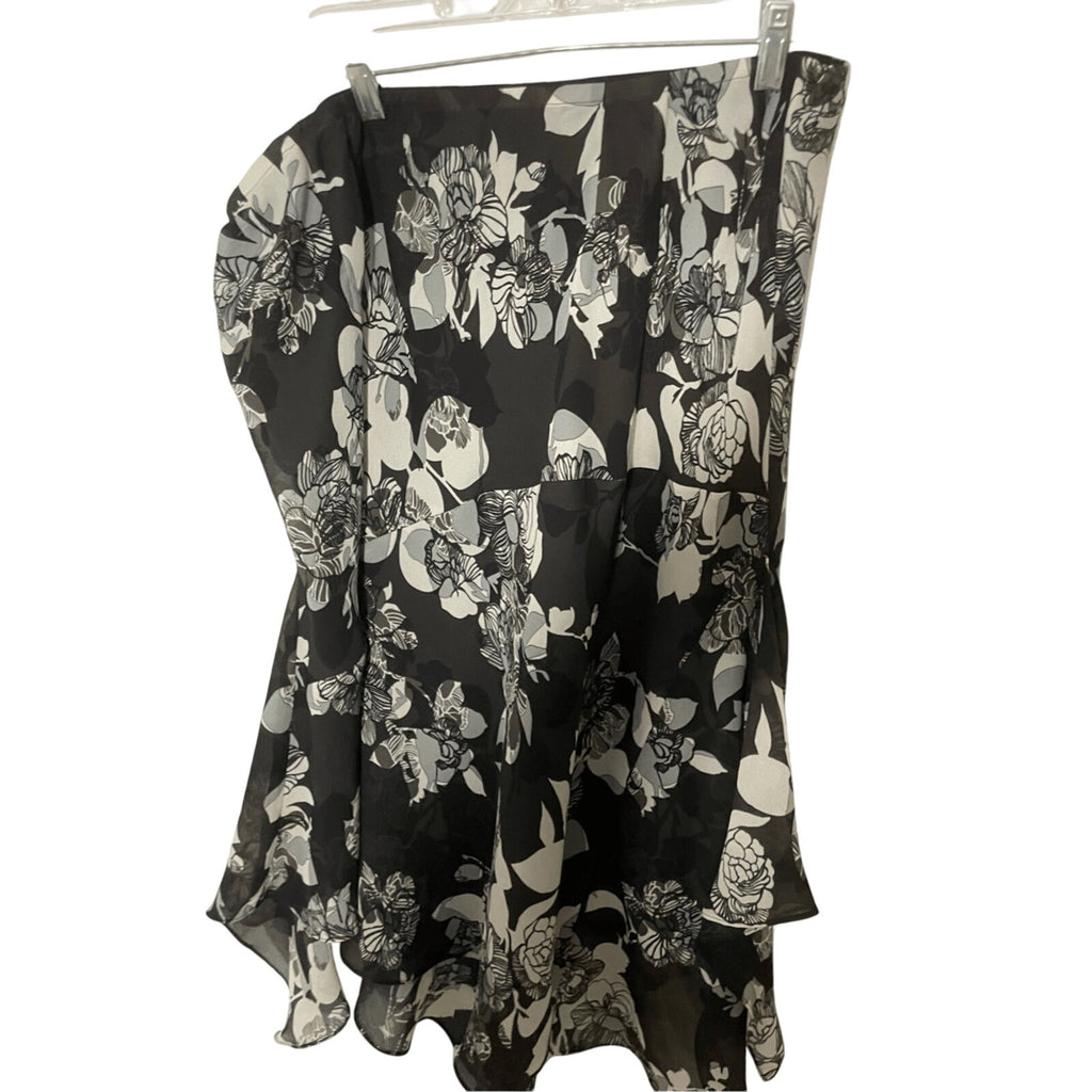 Lane Bryant 18/20 Floral Minimalist Midi Fairy Ruffle Western Bohemian Skirt