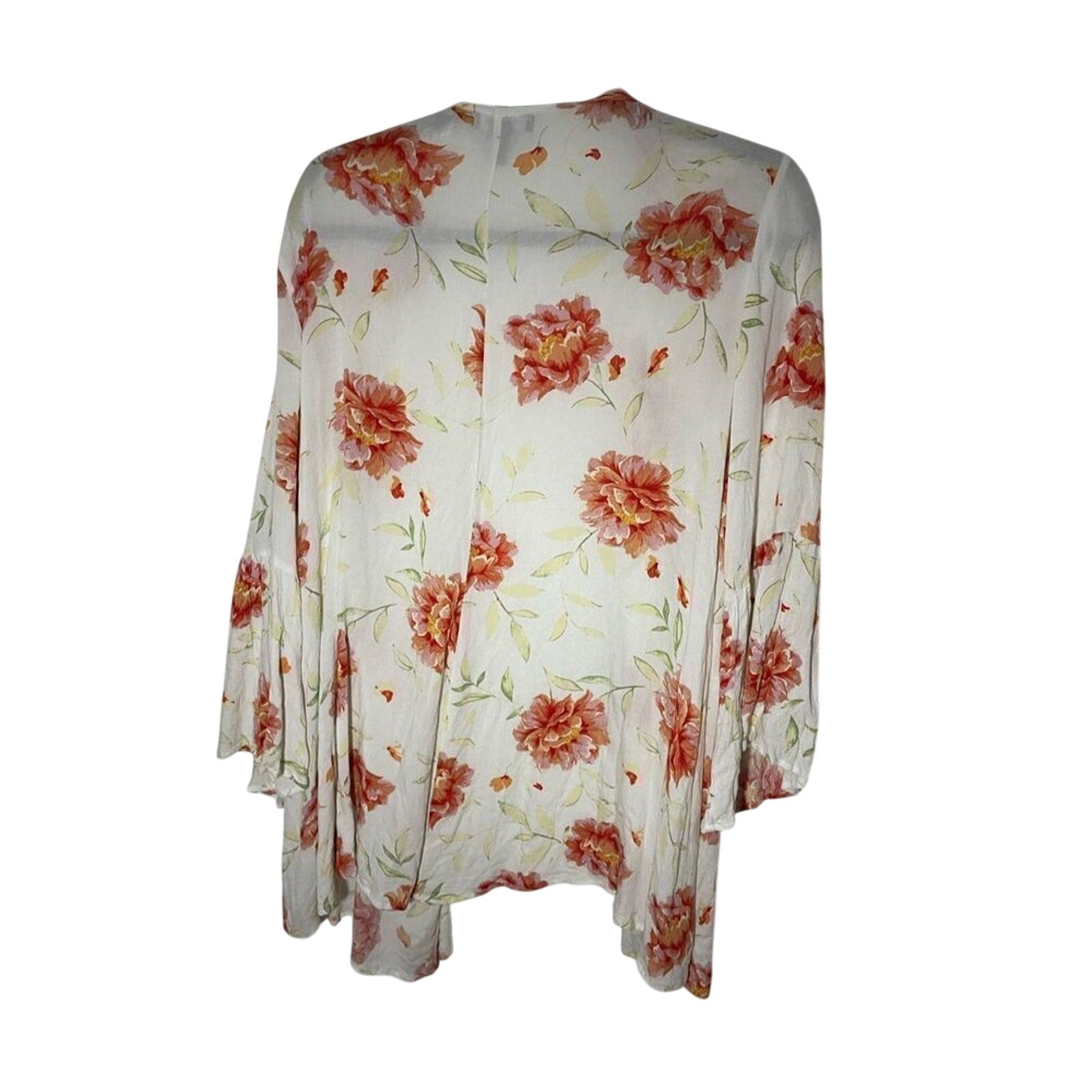 Torrid Womens 0/00 Large Floral Open Front Kimono Duster Boho Western Cottage