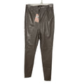 NWT MISGUIDED Crocodile Slim Faux Leather Grey Pants 2 Influencer Animal Retro