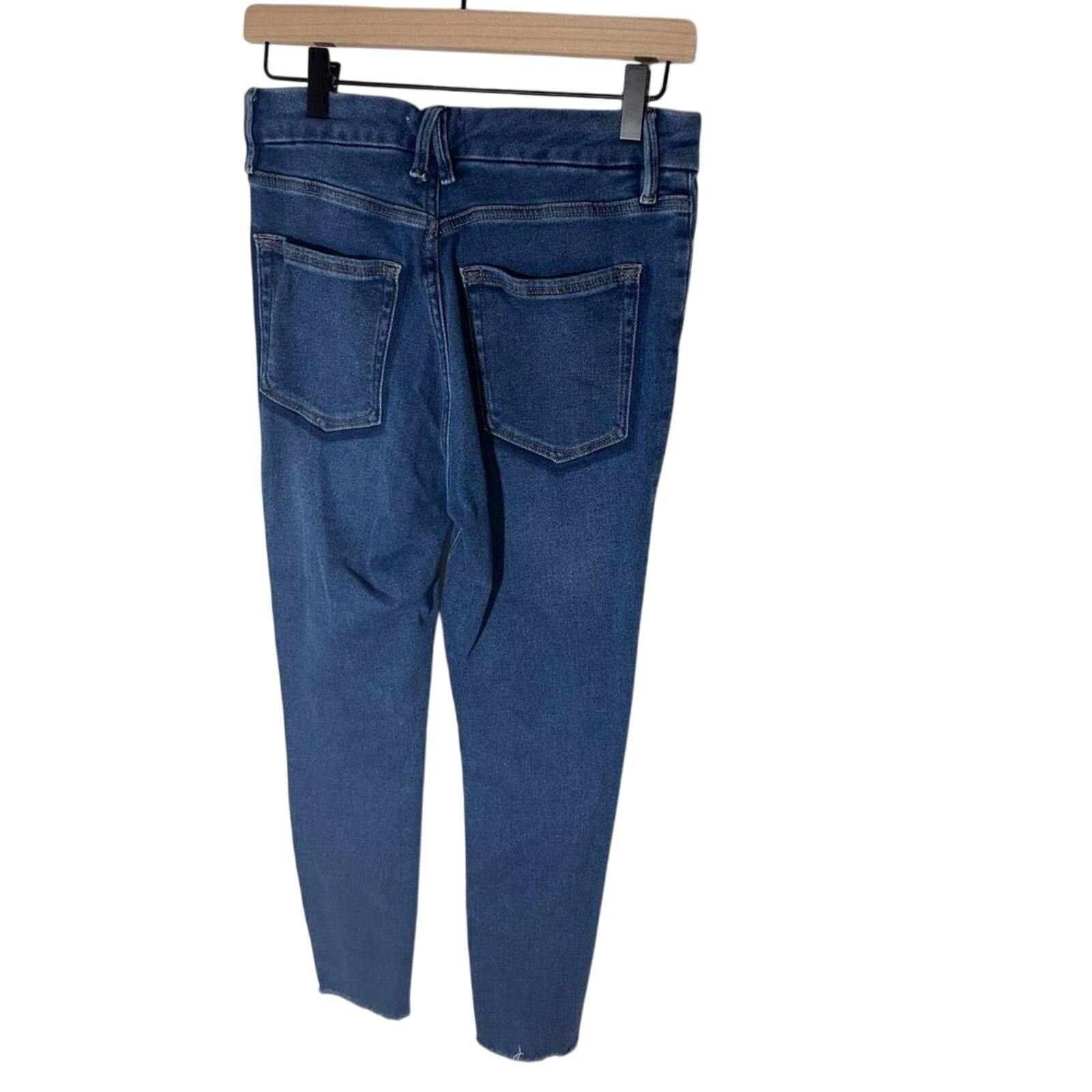 GOOD American  SKINNY GOOD WAIST CROPPED  Dark Wash JEANS SZ 6