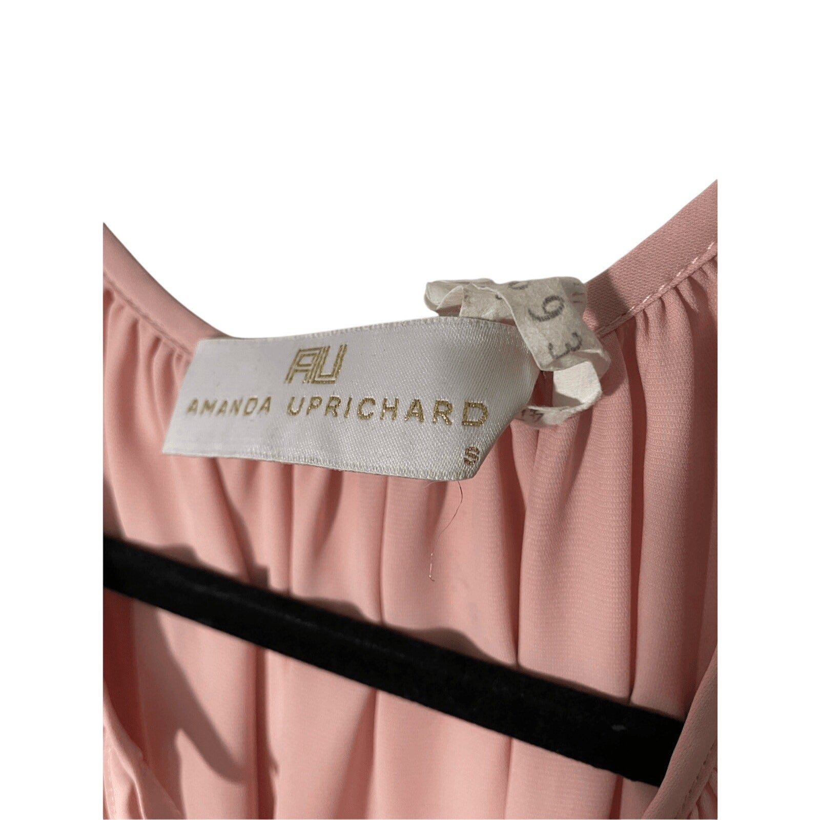 Amanda Uprichard Small Women's Petal Pink Cold Shoulder Peephole Blouse Soft