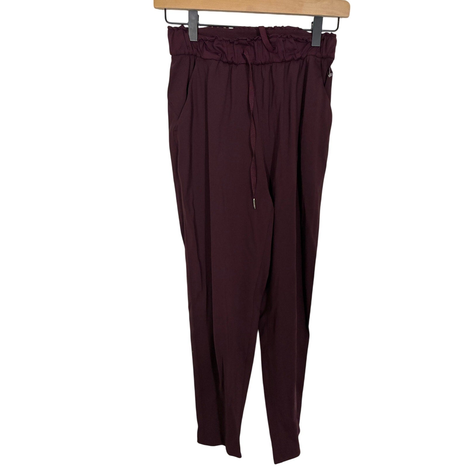 Lululemon Keep Moving 7/8 Pant Burgundy Luxtreme High Rise Travel Office Women 2