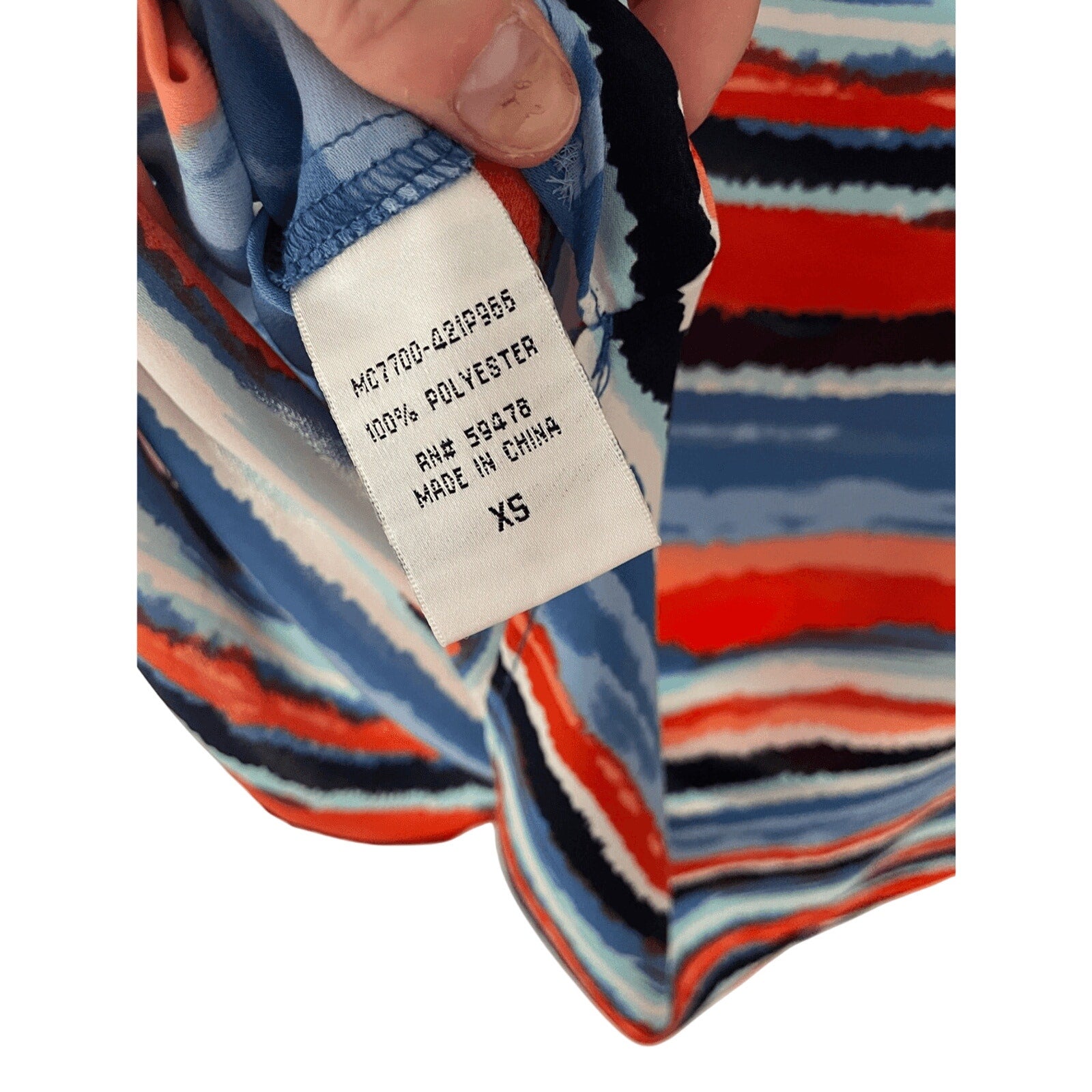 Kenar Women's Tribal Stripe Tank Keyhole Blouse Coastal Art Deco Office Career