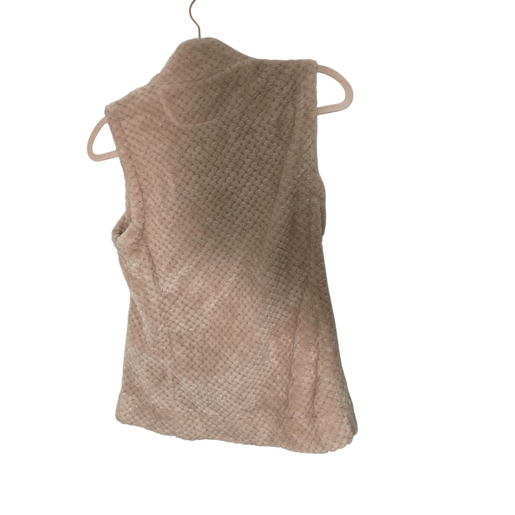 Calvin Klein Women's Suede Plush Blush Pink Vest Soft Girl Slavic Winter Russian