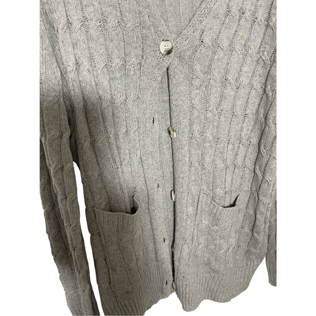 Grey Women's Unbranded Grandma Core Front Button Cardigan